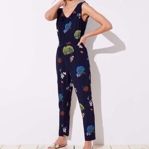 LOFT Hummingbird Ruffle V Neck Jumper Size 4